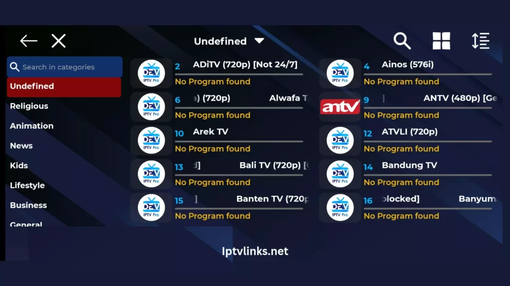 IPTV Indonesia M3U Playlist Android